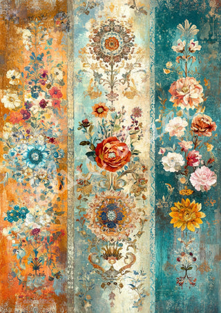 Boho Kantha Fusion Elsie Lane DecoPosh Decoupage Tissue Paper 21"X29" Inch Large paper size