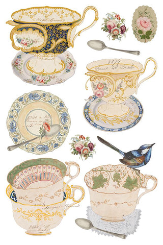 IOD The Belgravia IOD Transfer 8x12 Rub On Decal Transfer Furniture Decor for DIY Furniture Makeovers & Junk Journal Project stickers