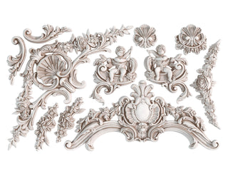 Cadré IOD Mould Iron Orchid Designs Summer French Country Decor silicone mold applique for furniture mix media baking arts & craft and more