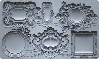 IOD Frames Three Mould Summer Iron Orchid Designs French Country Decor silicone mold applique for furniture mix media baking arts & craft and more