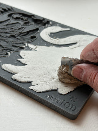 IOD Swans Summer Mould Iron Orchid Designs French Country Decor silicone mold applique for furniture mix media baking arts & craft and more