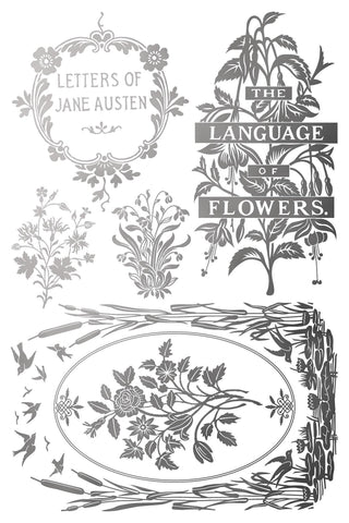 New Summer Gilded Athenaeum IOD Foil Silver & Gold Transfer Mixed Media Craft Art Junk Journal Scrapbooking Transfer