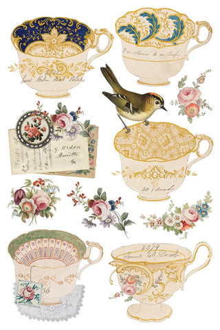 IOD The Belgravia IOD Transfer 8x12 Rub On Decal Transfer Furniture Decor for DIY Furniture Makeovers & Junk Journal Project stickers