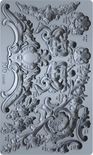 Cadré IOD Mould Iron Orchid Designs Summer French Country Decor silicone mold applique for furniture mix media baking arts & craft and more