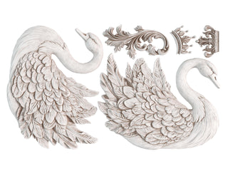 IOD Swans Summer Mould Iron Orchid Designs French Country Decor silicone mold applique for furniture mix media baking arts & craft and more