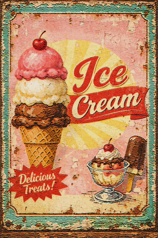 Ice Cream Delicious Treats Elsie Lane DecoPosh Decoupage Paper Large 21x29