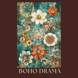 Boho Decoupage Bundle Set 4 Papers A4 SIZE Boho Kantha,Boho Drama, Mosaico, Backgrounds 4 sheets of decoupage sheets