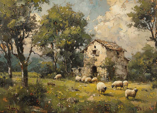 Elysium Homestead Sheep on the Farm Elsie Lane DecoPosh Decoupage Paper Large 21x29