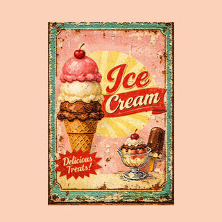 Ice Cream Delicious Treats Elsie Lane DecoPosh Decoupage Tissue Paper 14x20 inch