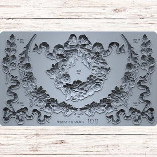 IOD Wreath & Swags Mould Iron Orchid Designs French Country Decor silicone mold applique scrapbooking baking arts