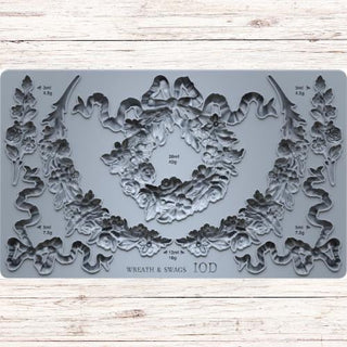 IOD Wreath & Swags Mould Iron Orchid Designs French Country Decor silicone mold applique scrapbooking baking arts
