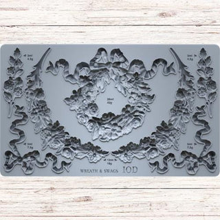 IOD Wreath & Swags Mould Iron Orchid Designs French Country Decor silicone mold applique scrapbooking baking arts