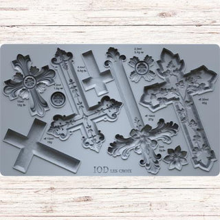 IOD Les Croix Silicone Mold Iron Orchid Designs embellishment applique French Country home décor mix media arts and craft