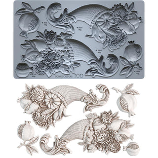 IOD CORNUCOPIAS Mould Iron Orchid Designs Limited Holiday 2026 French Country Decor silicone mold applique scrapbooking baking arts
