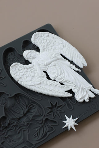 IOD SILENT NIGHT Winter 2026 Mould Iron Orchid Designs French Country Decor silicone mold