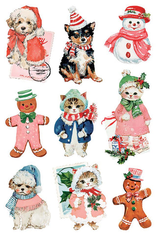 IOD DARLING HOLIDAY 2026 Transfer 8x12 Rub On Decal Transfer Furniture Decor Makeovers Junk Journal Project stickers
