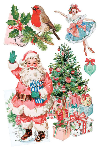 IOD DARLING HOLIDAY 2026 Transfer 8x12 Rub On Decal Transfer Furniture Decor Makeovers Junk Journal Project stickers