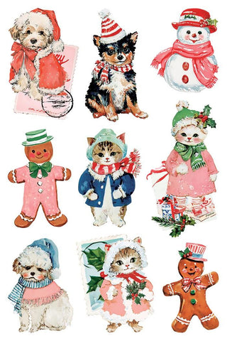 IOD DARLING HOLIDAY 2026 Transfer 8x12 Rub On Decal Transfer Furniture Decor Makeovers Junk Journal Project stickers