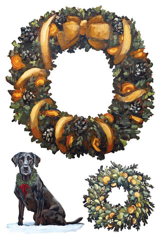IOD COTSWOLD Christmas 2026 Transfer 8x12 Rub On Decal Transfer Furniture Decor for DIY Furniture Makeovers Junk Journal Project stickers