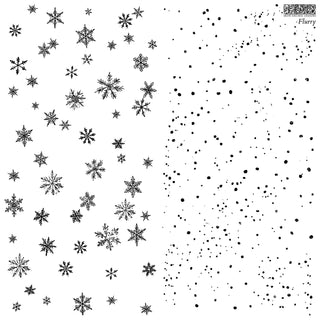 New Winter Flurry 12x12 IOD Stamp 12x12 Snowflakes and snow dots (Clear Stamp) Limited release stamp