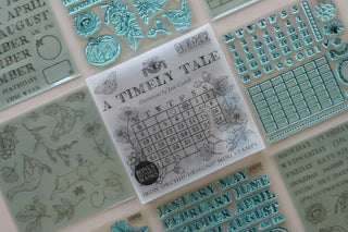 NEW Winter A Timely Tale 6x6 IOD Stamp Iron Orchid Designs  Stamp Set: Vintage Book Labels, Mixed Media Crafting