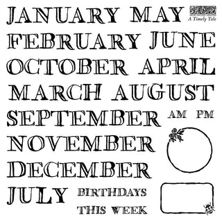 NEW Winter A Timely Tale 6x6 IOD Stamp Iron Orchid Designs  Stamp Set: Vintage Book Labels, Mixed Media Crafting