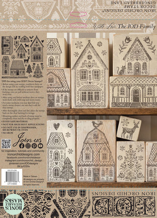 NEW Winter Gingerbread Lane 12x12 French Country birds and flowers Furniture Decor (Clear Stamp)