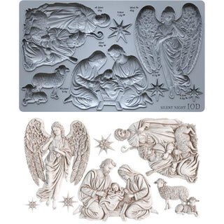 IOD SILENT NIGHT Winter 2026 Mould Iron Orchid Designs French Country Decor silicone mold