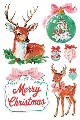 IOD DARLING HOLIDAY 2026 Transfer 8x12 Rub On Decal Transfer Furniture Decor Makeovers Junk Journal Project stickers