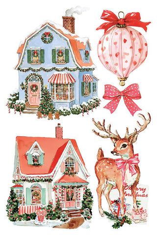 IOD DARLING HOLIDAY 2026 Transfer 8x12 Rub On Decal Transfer Furniture Decor Makeovers Junk Journal Project stickers