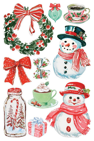 IOD DARLING HOLIDAY 2026 Transfer 8x12 Rub On Decal Transfer Furniture Decor Makeovers Junk Journal Project stickers