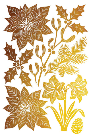 NEW  Winter Angels Sing IOD Foil Transfer: Silver & Gold Rub-On Craft Art (8"x12")