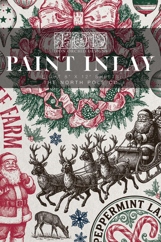 NEW Winter Release The North Pole Co. IOD Paint Inlay Transfer sheets limited release
