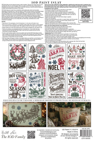 NEW Winter Release The North Pole Co. IOD Paint Inlay Transfer sheets limited release