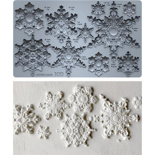 IOD Winter Encore Release Snowflake Mould Furniture Applique Iron Orchid Designs embellishment Gift for mom DIY décor mix media supplies