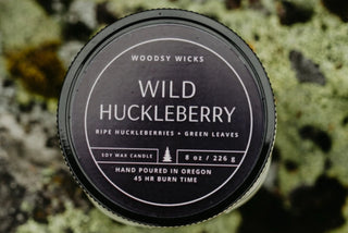 Wild Huckleberry Candle Hand Poured: 4oz Wood Wick