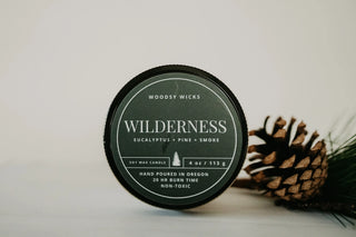 Wilderness Oregon Candle Woodsy Wicks 4oz jar