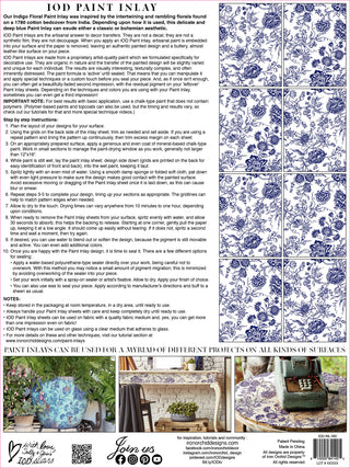 Paint Inlay Indigo Floral IOD